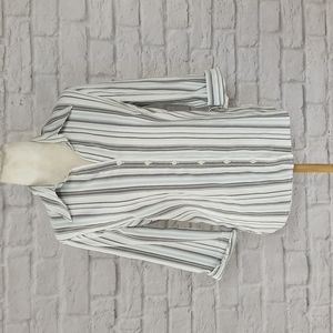 H&M Buttom Down Women's Striped Shirt Size 10